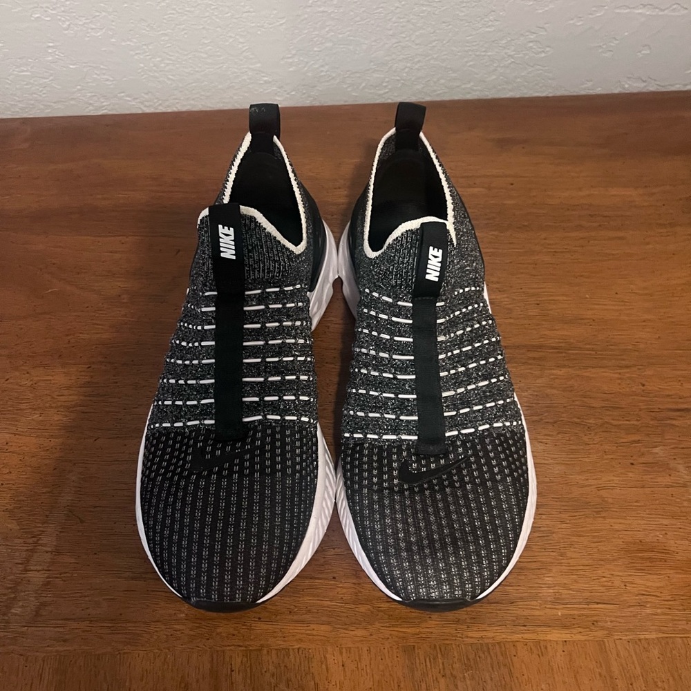 Nike Black and White Phantom React Run Flyknit 2